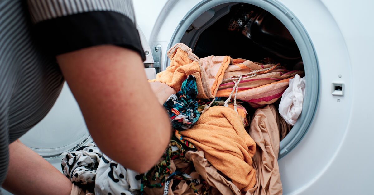 Overloaded drum with too many clothes