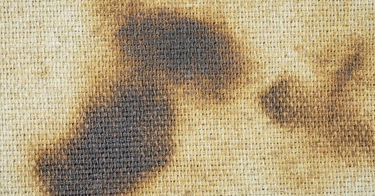 Old drink stain on upholstery