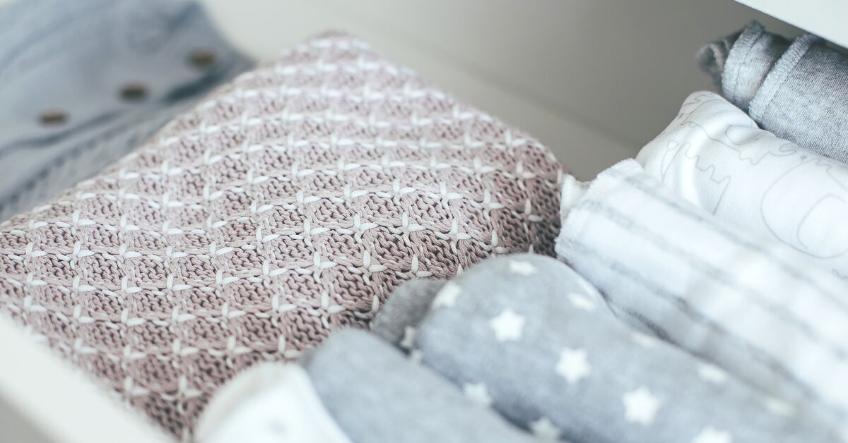 Clean baby clothes after hygienic washing