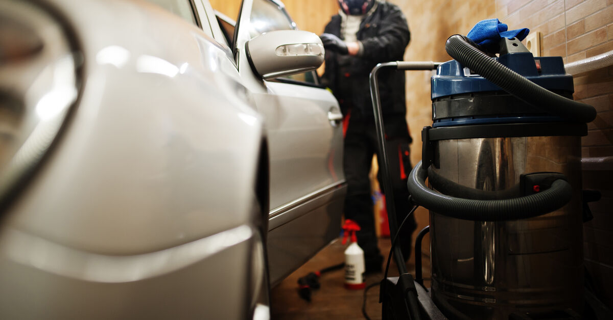 Professional car upholstery cleaning equipment
