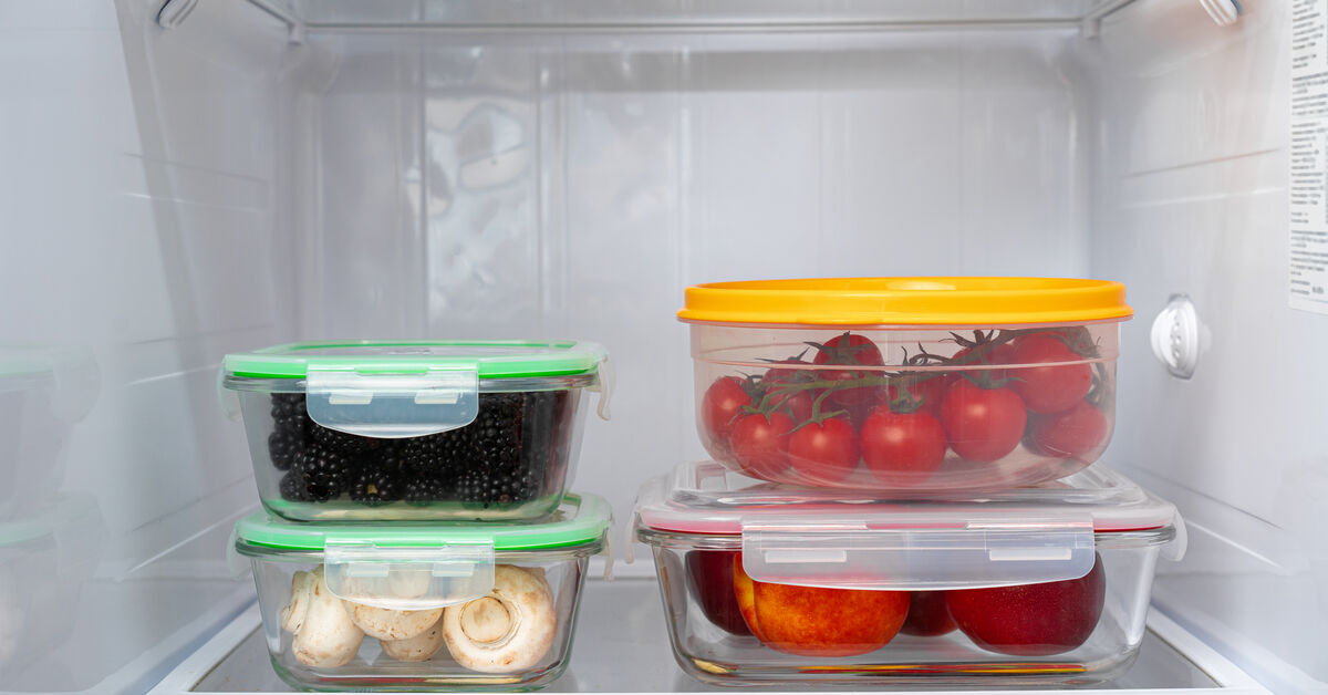 Organized fridge with properly stored food