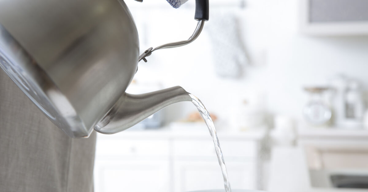 Hot water prepared for drain cleaning