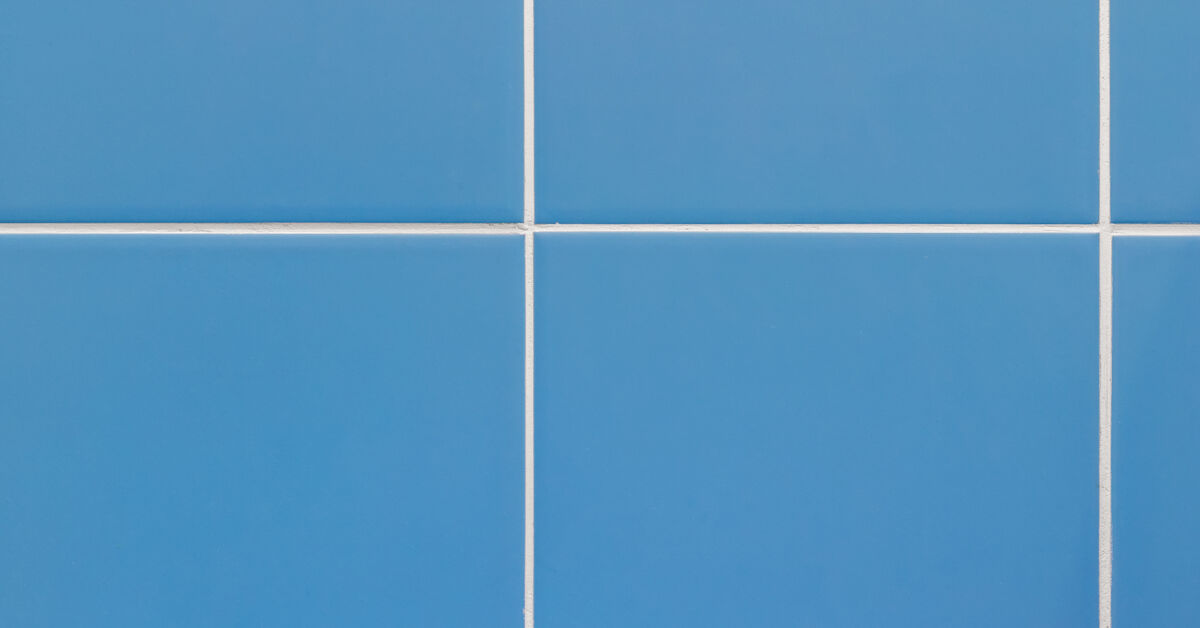 Bathroom tiles with visible joint lines
