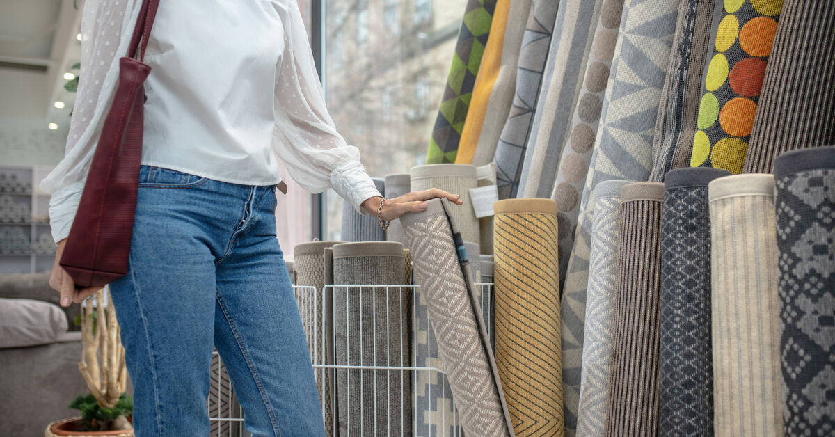 Rugs with varied fibers and textures
