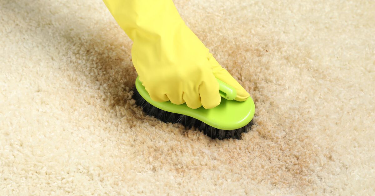Harsh brush damaging carpet fibers