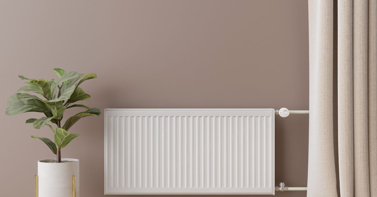 Modern radiator in clean interior