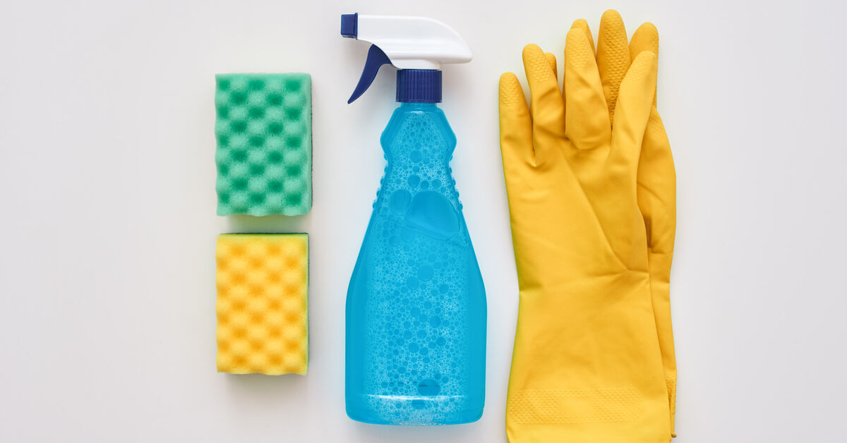 Mold cleaning safety gear laid out